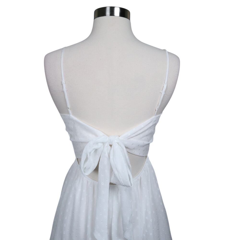 B‎ Darlin Womens Bow Mini Dress Size Small White Bridal Shower Fit Flare Layered - Picture 7 of 12